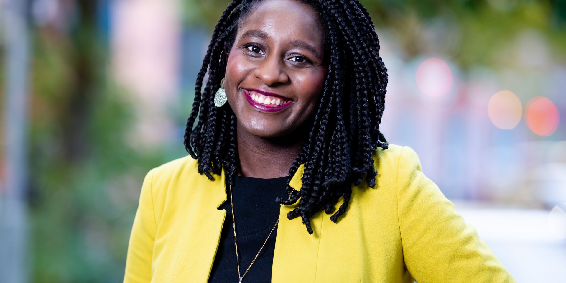 Priscilla Owosekun-Wilms, GRÜNE, designierte Vorsitzende der Bezirksversammlung