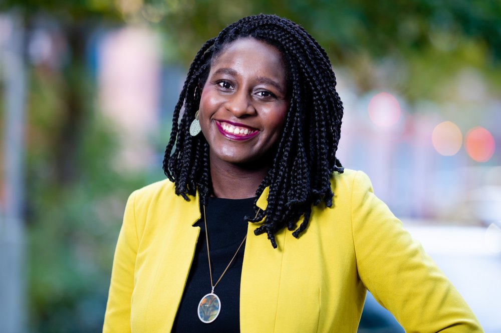 Priscilla Owosekun-Wilms, GRÜNE, designierte Vorsitzende der Bezirksversammlung Priscilla Owosekun-Wilms, GRÜNE, designierte Vorsitzende der Bezirksversammlung