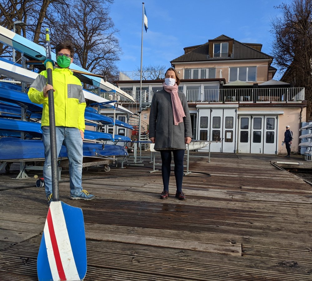 Timo B. Kranz und Katharina von Kodolitsch auf dem alten Steg, der ersetzt werden soll. Dort herrscht strenge Maskenpflicht. Timo B. Kranz und Katharina von Kodolitsch auf dem alten Steg, der ersetzt werden soll. Dort herrscht strenge Maskenpflicht.