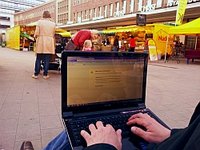 Bild: Offline am Marie-Jonas-Platz