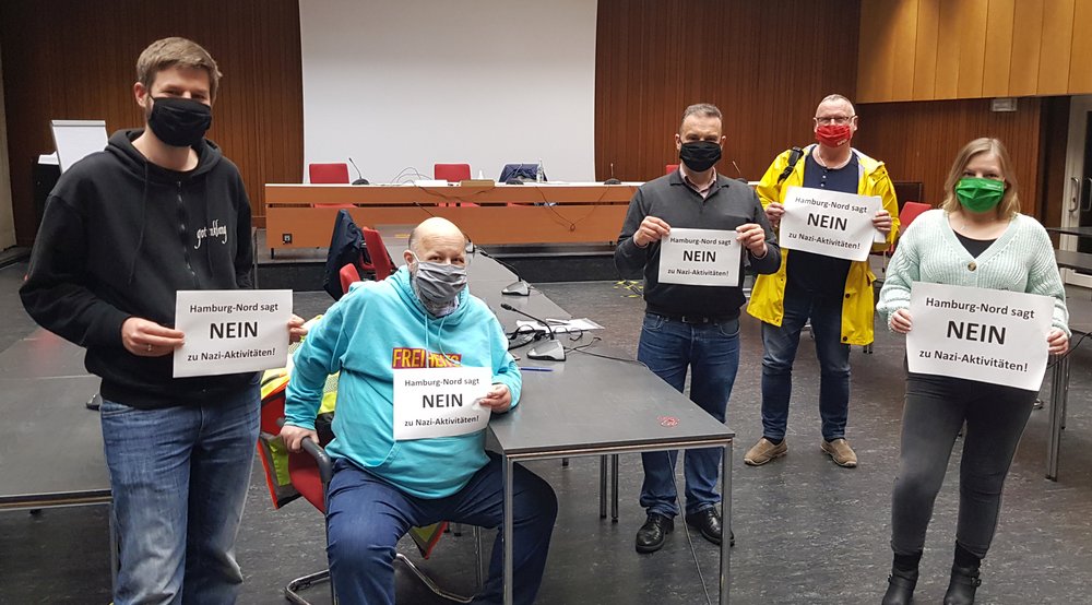 Foto (v.l.n.r.): Sprecherinnen und Sprecher der Fraktionen im Regionalausschuss: Jonas Wagner (DIE LINKE), Claus-Joachim Dickow (FDP), Stefan Baumann (CDU), Rüdiger Wendt (SPD), Simone Dornia (GRÜNE)