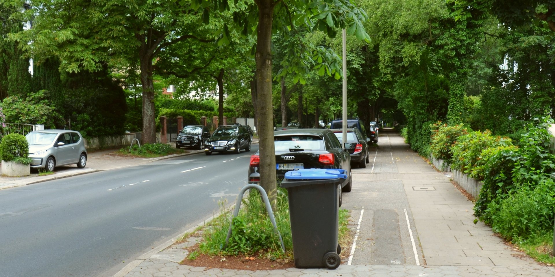 Die Rad- und Gehwege an der Wellingsbütteler Landstraße sind derzeit schmal und in schlechtem Zustand