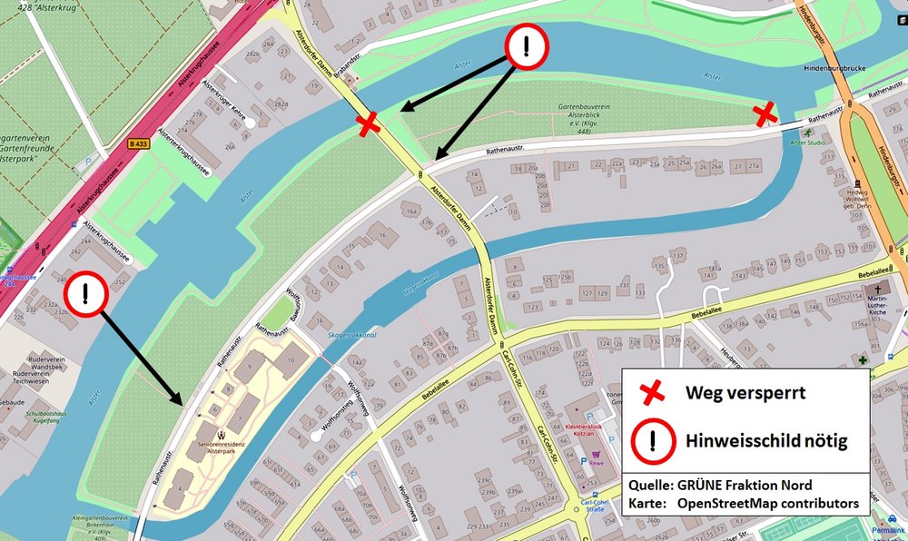 Karte: Stellen mit Barrieren Karte: Stellen mit Barrieren