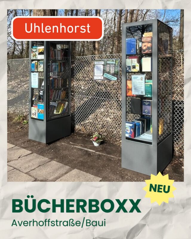 📚 Bücher teilen, Freude verbreiten! 📚

Heute ist Welttag des Buches – und was gibt es Schöneres, als Bücher zu tauschen, zu entdecken und weiterzugeben? 🌍✨ In Hamburg-Nord gibt es viele tolle Büchertauschschränke und -boxen, die darauf warten, von dir erkundet zu werden!

📍 Wo findest du sie?

In unserem Carousel zeigen wir dir einige der schönsten Spots im Bezirk. Aber wir kennen sicher noch nicht alle! Fehlt dein Lieblings-Bücherschrank? Dann schreib uns den Standort gerne in die Kommentare – so wird die Liste immer vollständiger! 👇

💡 Warum mitmachen?

✅ Bücher kostenlos tauschen & entdecken

✅ Nachhaltig lesen & Ressourcen schonen

✅ Lokale Gemeinschaft stärken

[Dies ist ein Beitrag der Fraktion]