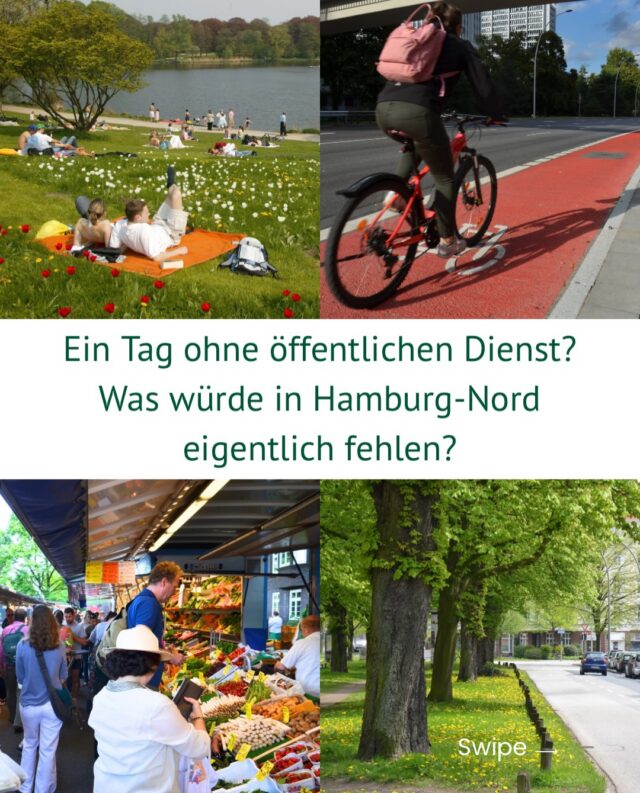 Keine neuen Wohnungen, kein neuer Personalausweis, keine Genehmigung für das Straßenfest. Keine gepflegten Parks und Spielplätze, keine Unterstützung durch Jugend- und Sozialdienste – und keine Planung für sichere Straßen und lebenswerte Quartiere.

Vieles, was unseren Alltag in Hamburg-Nord ausmacht, erscheint selbstverständlich. Dahinter stehen jedoch Menschen, die beraten, planen, prüfen, genehmigen, pflegen, organisieren und Verantwortung übernehmen. 

Oft bleibt ihre Arbeit im Hintergrund – ihre Wirkung begegnet uns aber jeden Tag.

Zum Internationalen Tag des öffentlichen Dienstes sagen wir deshalb: 

🙏Danke an alle Beschäftigten in den Behörden, Bezirksämtern und öffentlichen Einrichtungen, die Hamburg-Nord am Laufen halten und unseren Bezirk mitgestalten. 💚

[Dies ist ein Beitrag der Fraktion]
